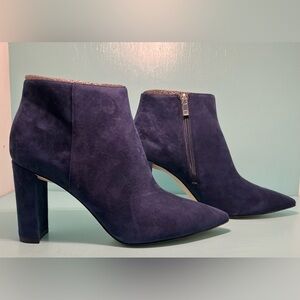 Ivanka Trump Itkalyn Ankle Boots - Dark Blue Suede Size 9.5M - NIB